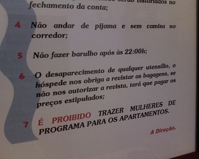 Aviso de hotel